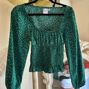 Princess Polly Green Blouse